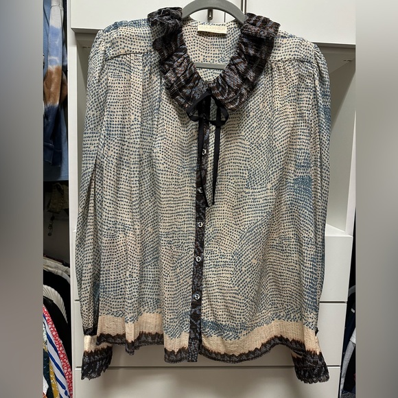 Ulla Johnson Phipps Blouse in Moonstone size 14 NWT - Picture 3 of 7